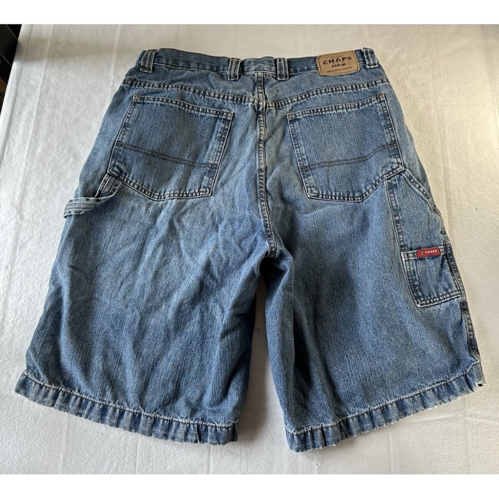 Vintage Chaps‎ Denim Shorts Mens 34 Blue Vintage Relaxed Fit Y2K Baggy Jorts